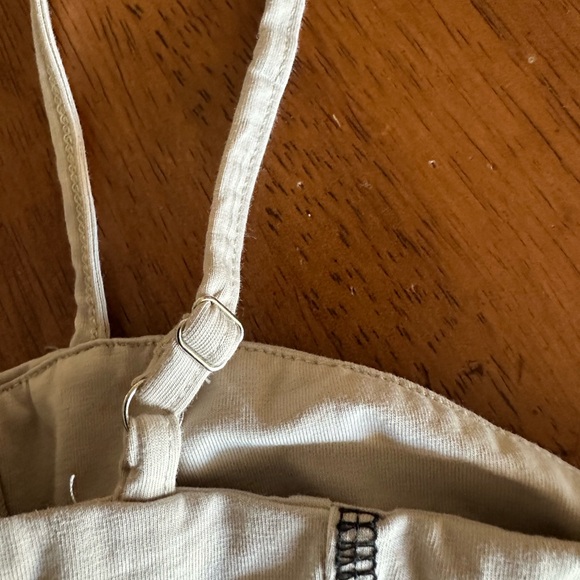 Princess Polly Tan with Black Contrast-Stitch Bustier Crop Leilani Top Size 0 - Picture 7 of 8